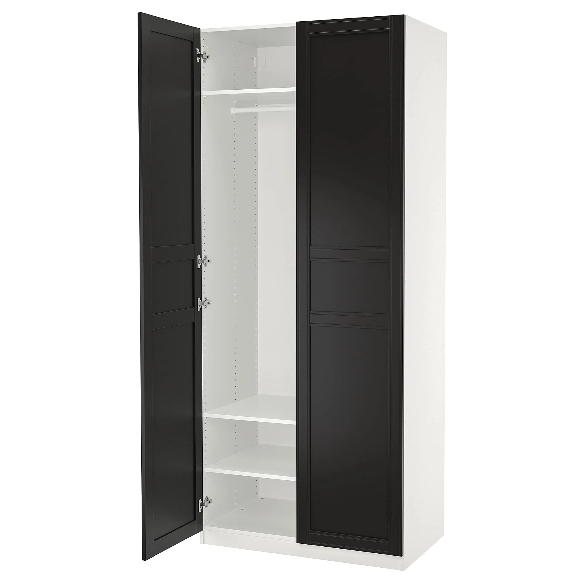 IKEA Pax/FLISBERGET Wardrobe, 100x60x236 cm, White/Anthracite