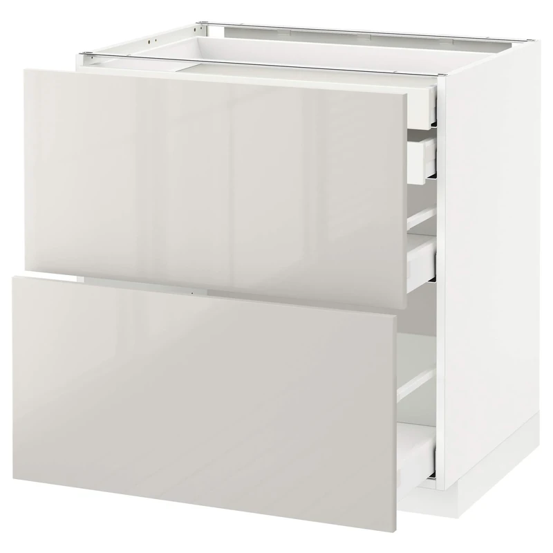 IKEA METOD/MAXIMERA Base 80x60 cm White/Ringhult - 2 Doors & 4 Drawers