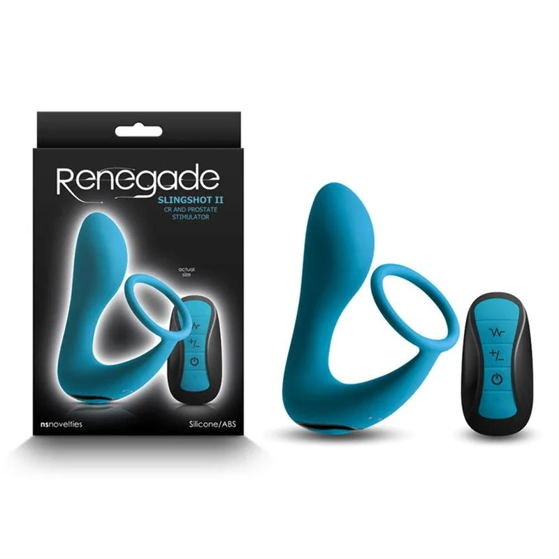 NS Novelties Renegade Slingshot II Teal Analplug Blue 11.9 x 3.3 x 10.2 cm - Image 1