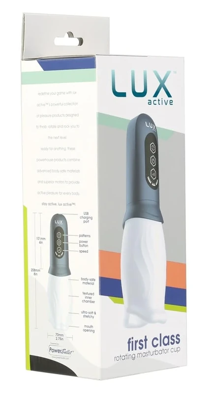 Lux Active First Class Masturbator Cup Blue 10.7 cm