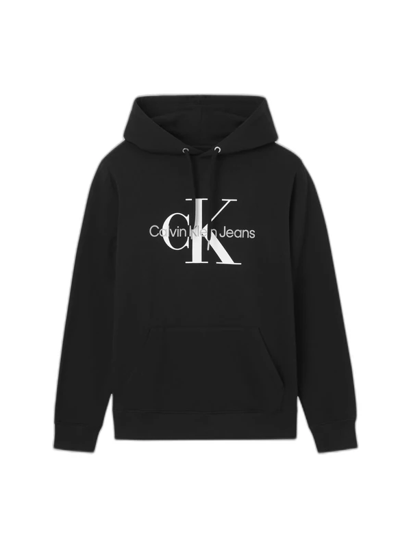 Calvin Klein Men Hoodie Core Monologo, Black (Ck Black), 3XL