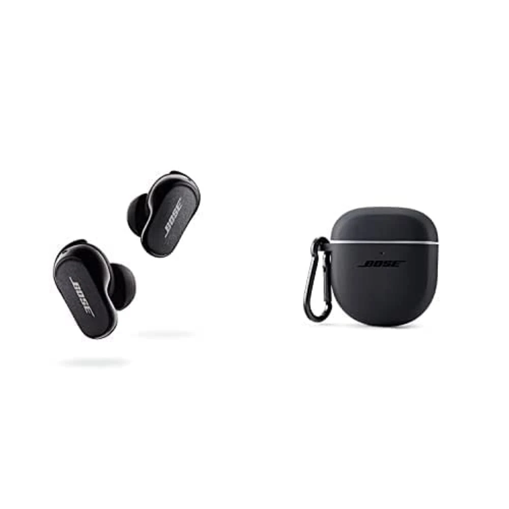 Bose Quietcomfort Earbuds II Triple Black & Case Cover Triple Black