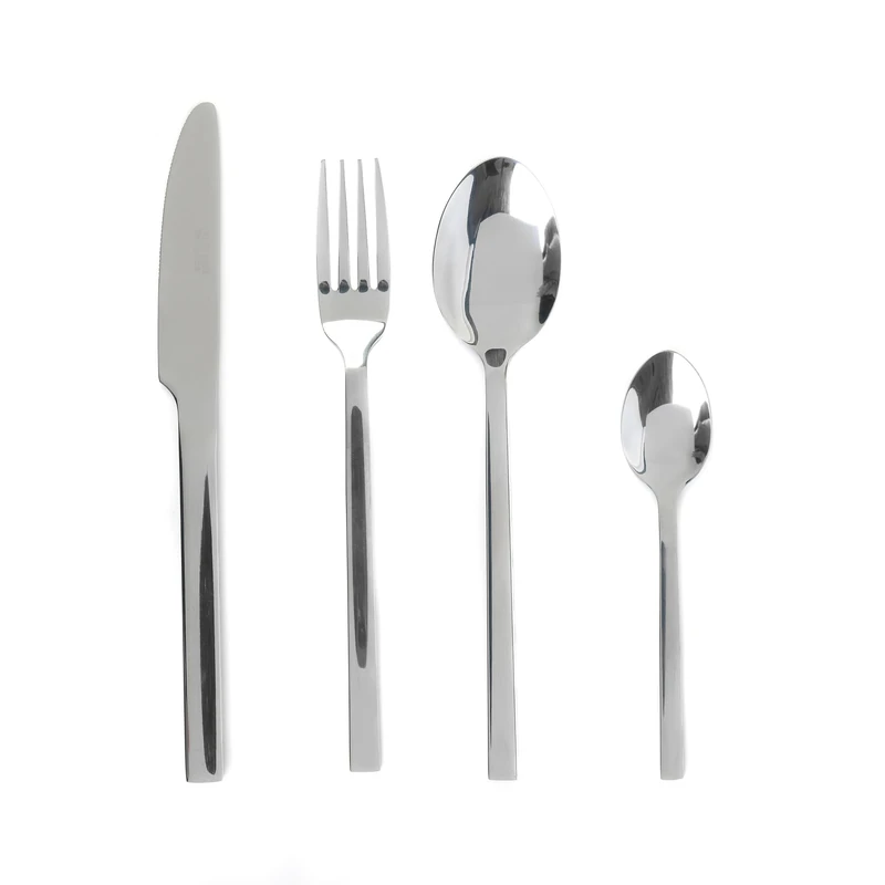 Russell Hobbs COMBO-8304A 48-Piece Deluxe Vermont Cutlery Set - Dinnerware for 12 People, Quality Stainless Steel Silverware, Elegant Flatware, Perfect for New Homeowners, 15 Year Guarantee, Aluminium