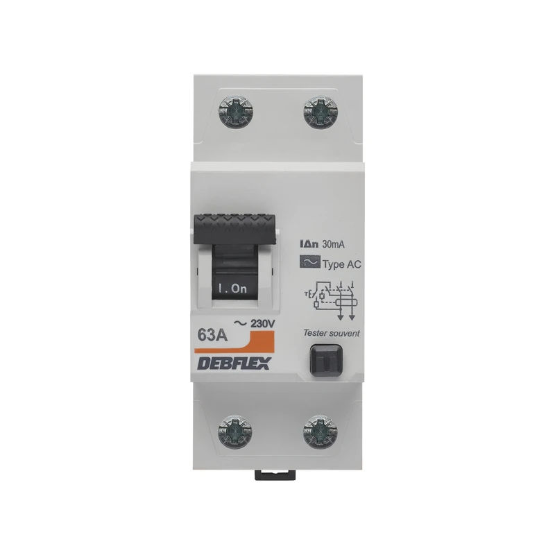 Debflex - Different Switch 2P 30MA 63A 2 MODULES AC Type - Modular - Modular Range - Differential Switches - 707514