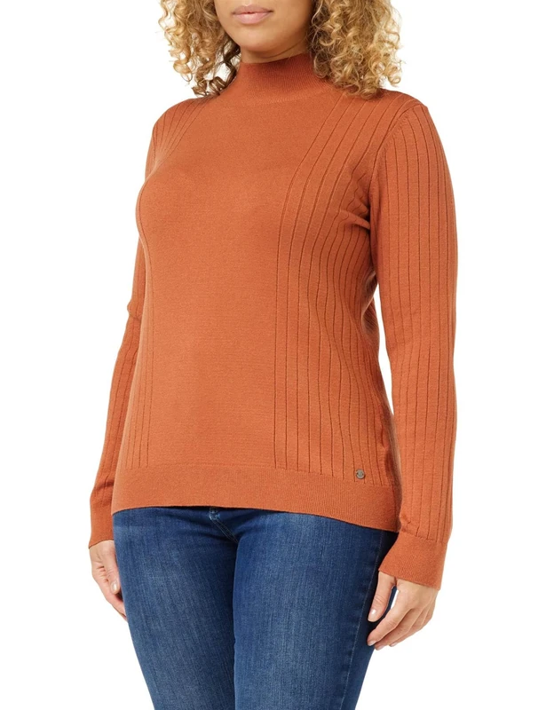 bugatti Women's Turtleneck Jumper, Brass, M - Image 1