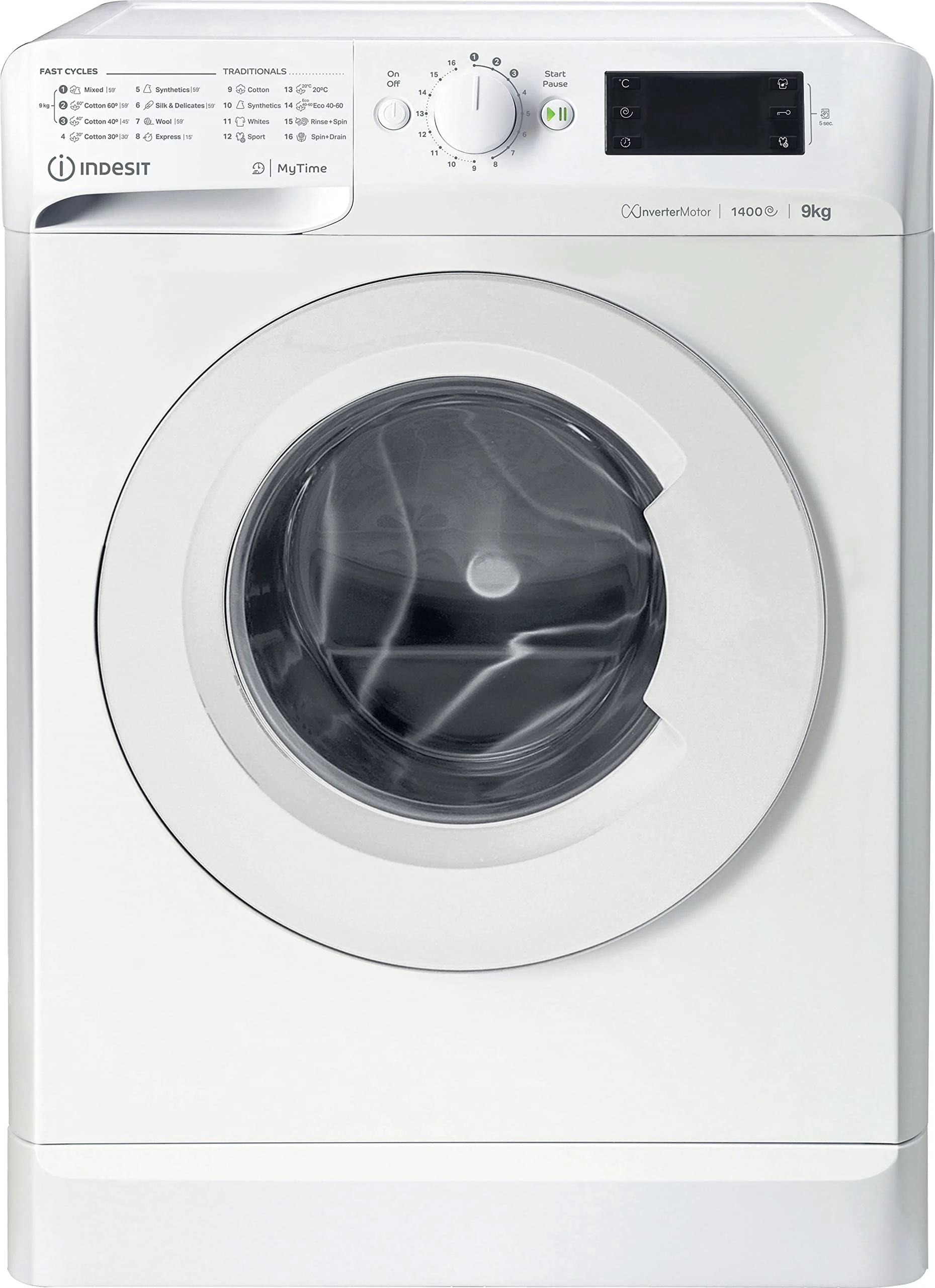 Indesit MTWE91495WUKN 9kg Washing Machine with 1400 rpm - White - B Rated