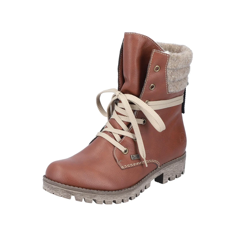 Rieker Women's 78531 Lace-Up Boots, Reddish Brown Wood 25, 3.5 UK - Image 1