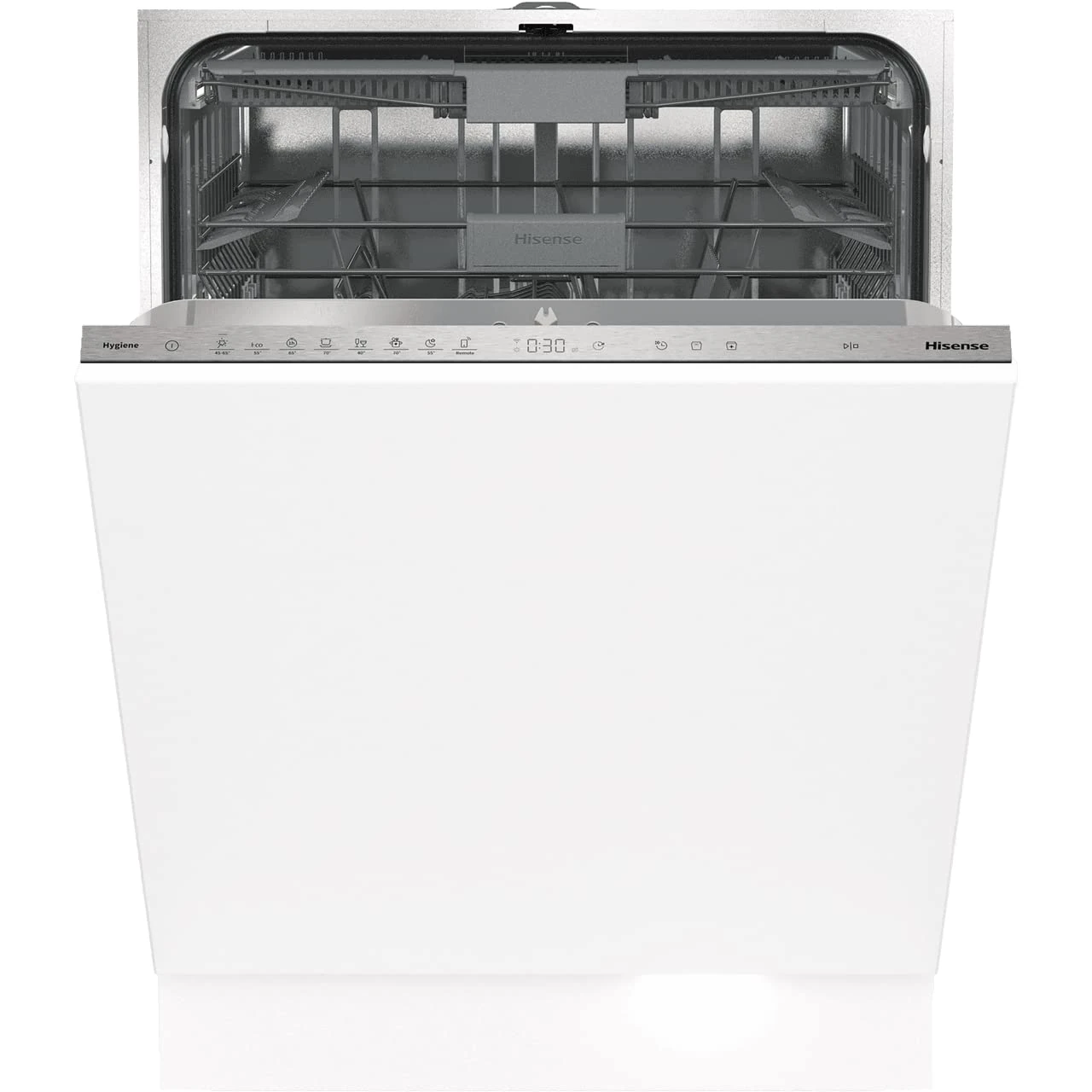 Hisense HV673C60UK Wifi Connected Fully Integrated Full Size Dishwasher - Stainless Steel Control Panel with Fixed Door Fixing Kit - C Rated