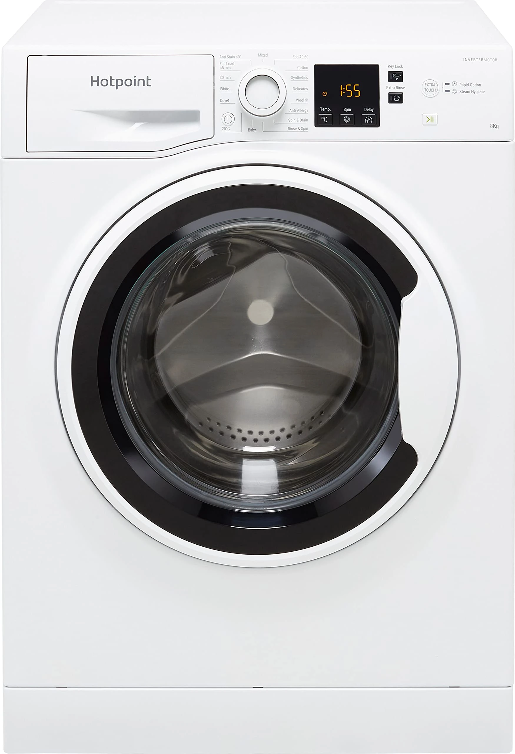 Hotpoint NSWA845CWWUKN 8Kg Washing Machine 1400 RPM B Rated White 1400 RPM