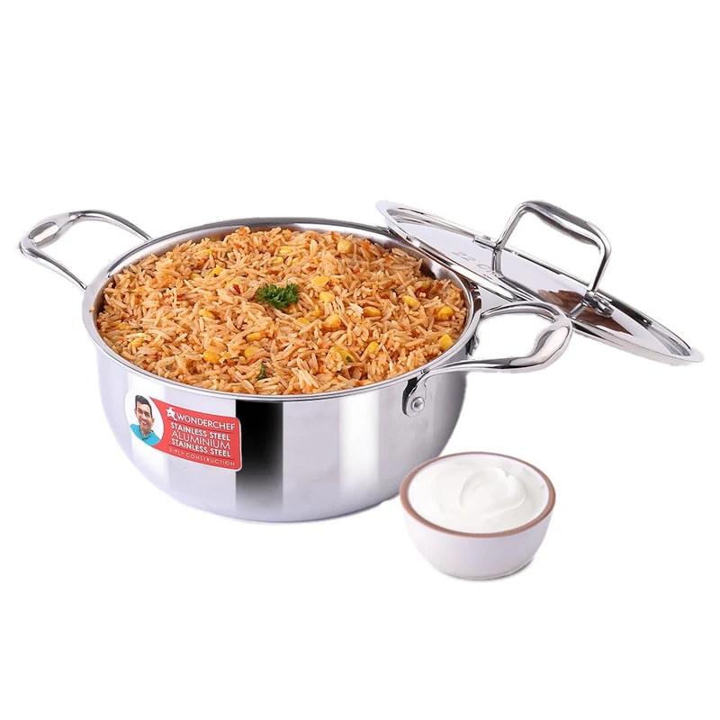 Wonderchef Nigella Triply Casserole with SS Lid 22 cm