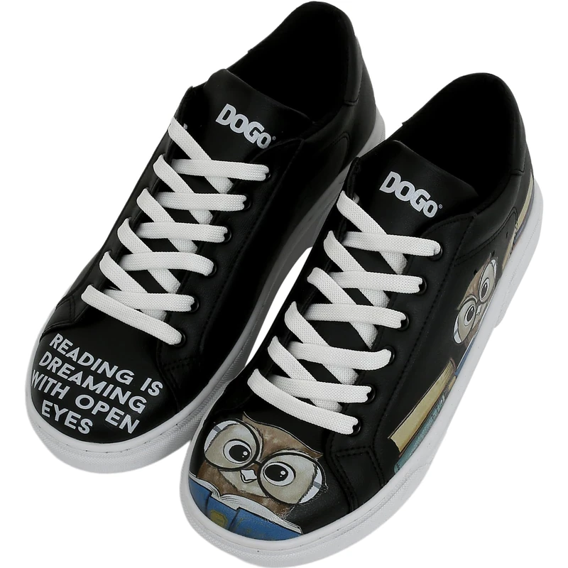 DOGO Women's Ace Sneakers, Black, 10 UK