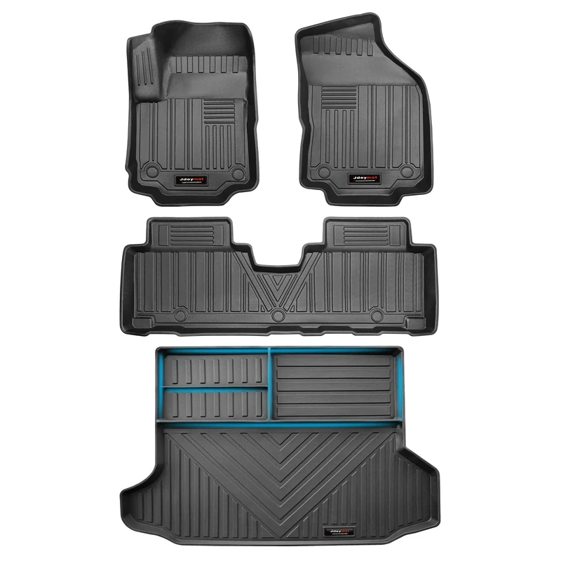 Jdeymat Custom Fit 2018 2019 2020 2021 2022 2023 Chevrolet Equinox GMC Terrain Floor Mats Cargo Trunk Liner Full Set All Weather Rubber Protect Mat Chevy Equinox Accessories (Floor Mats+Cargo Liner)