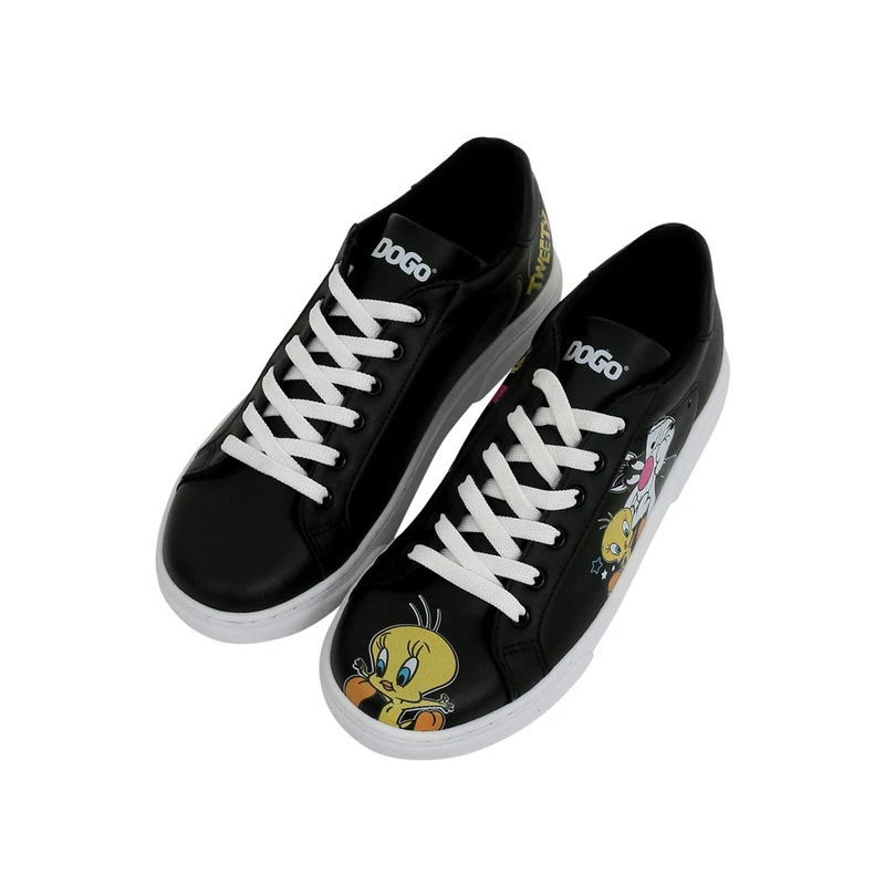 DOGO Women's WB Ace Sneakers, Noir, 4 UK