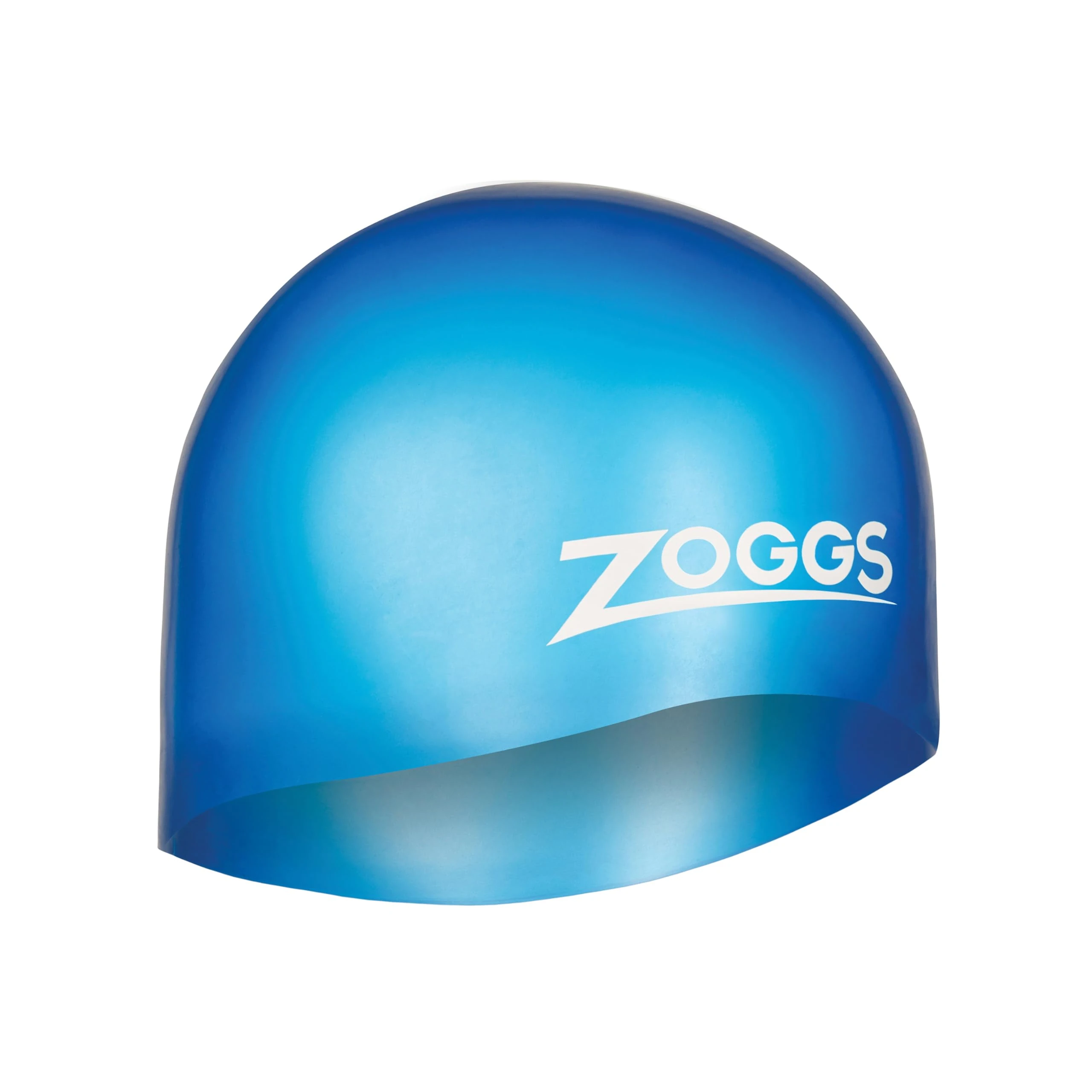 Zoggs Unisex Easy-fit Silicone Swimming cap, Blue, Normal UK