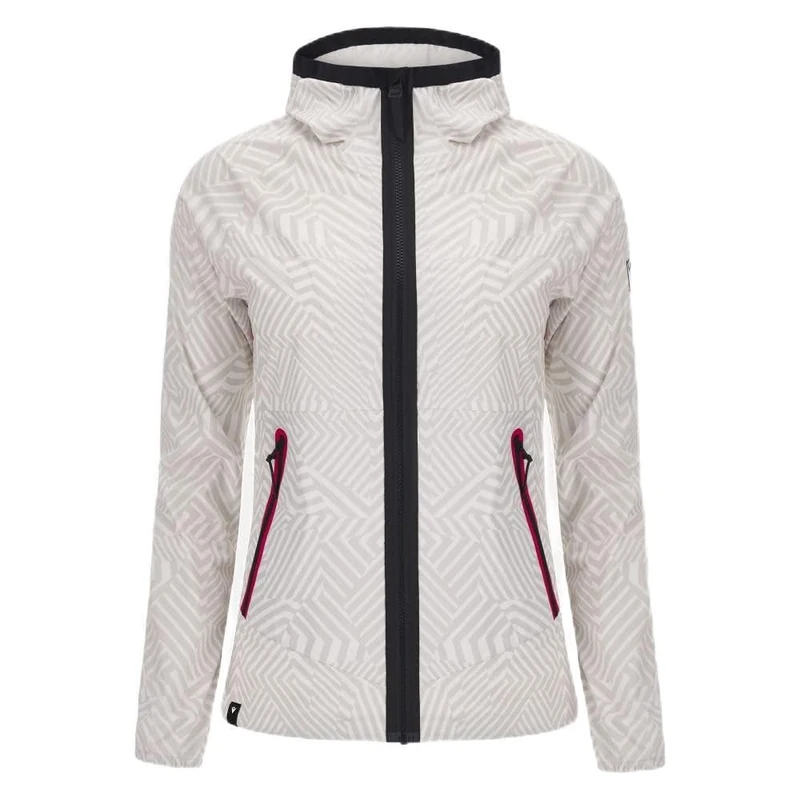 Macron Women's Athleisure Scd Mallorca Tech Rainjckt Hood Wprf Wht Wmn Jacket, White, XL