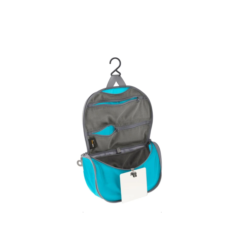 SEA TO SUMMIT - Hanging Toiletry Bag S - Lightweight & Water-Resistant - Shatterproof Mirror & Internal Mesh Pocket - Ultra-SIL Nylon - Durable Zips & Grab Tags - for Travel - Atoll Grey - 80g