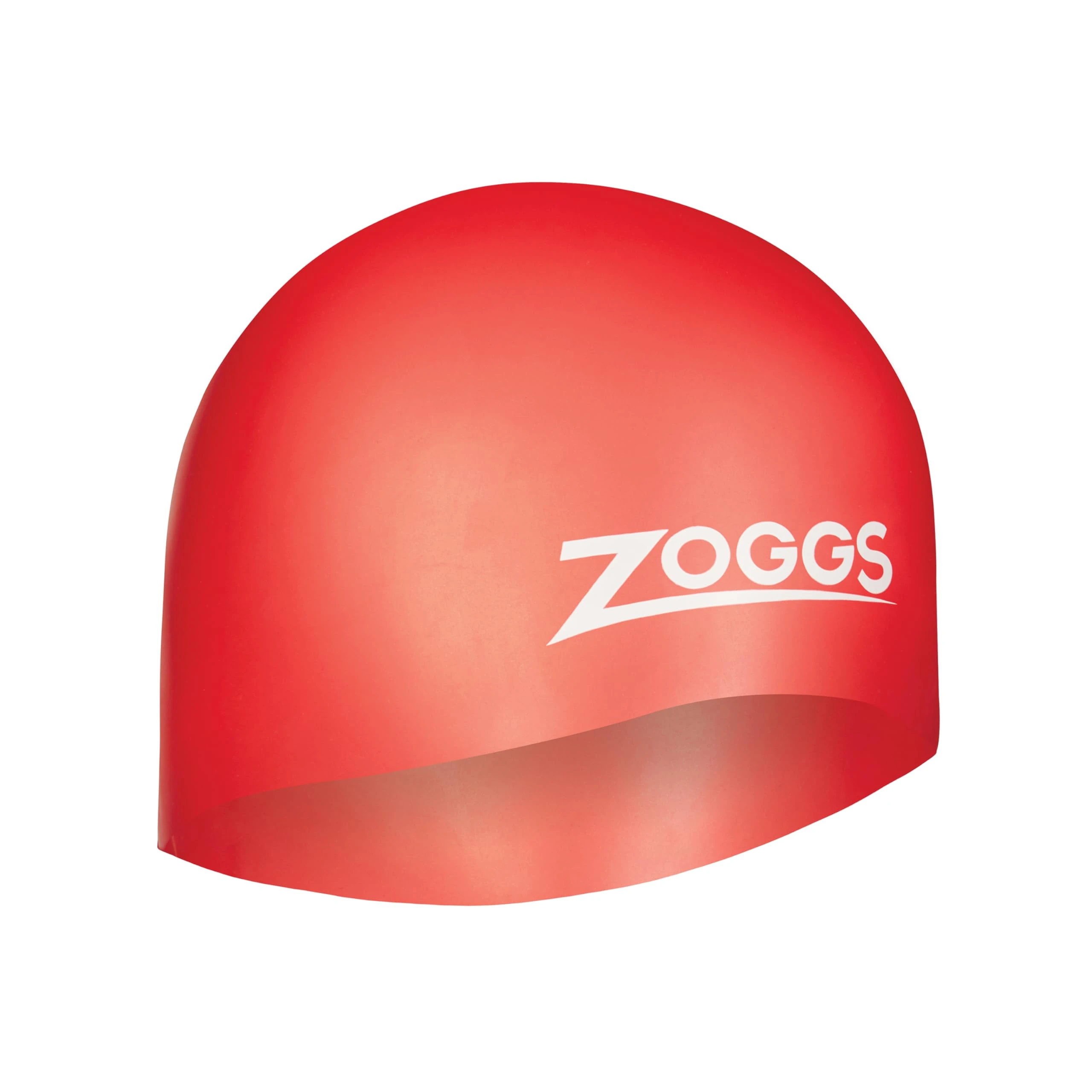 Zoggs Unisex Easy-fit Silicone Swimming cap, Red, Normal UK