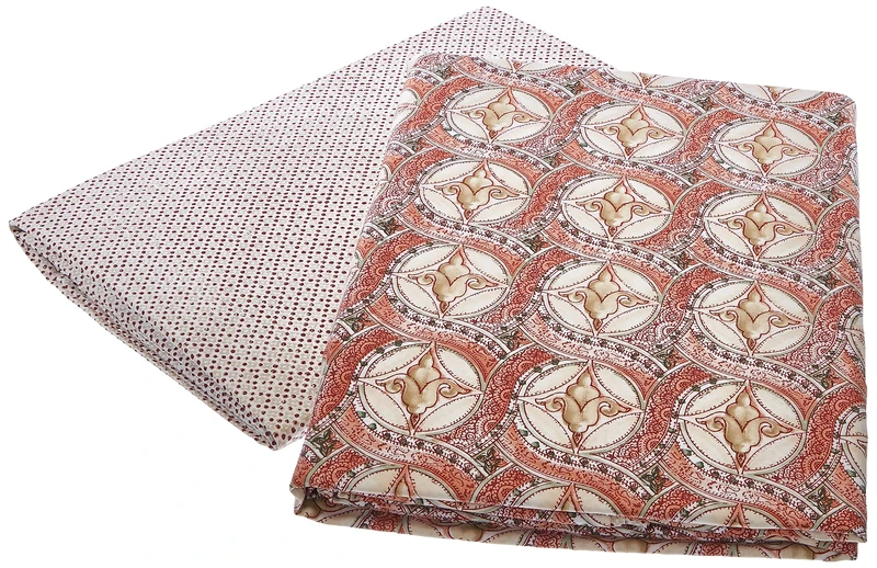 Deco Mex SERBELLONI 300TC 100% Cotton Sateen 4-Piece Bed Linen Set, Red - Image 1