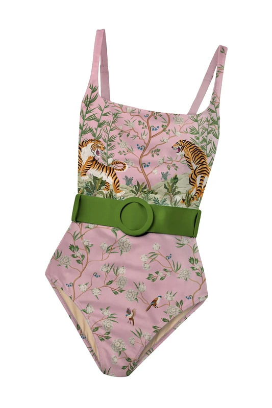 Averie Women's Melina One Piece Swimsuit, Pink, XXL