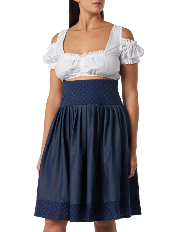 BERWIN & WOLFF TRACHT FOLKLORE LANDHAUS Women's 436569 Skirt, Dunkelblau, 8