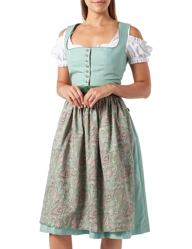 BERWIN & WOLFF TRACHT FOLKLORE LANDHAUS Women's 836699 Dress, sage Green, 16