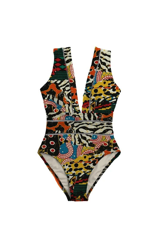 Averie Women's Harlow One Piece Swimsuit, Multi-Coloured, M