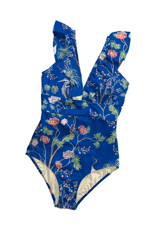 Averie Women's Celeste One Piece Swimsuit, Blue, S