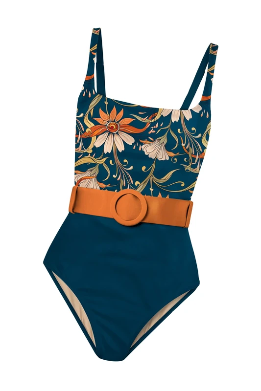 Averie Women's Lailani One Piece Swimsuit, Multi-Coloured, M