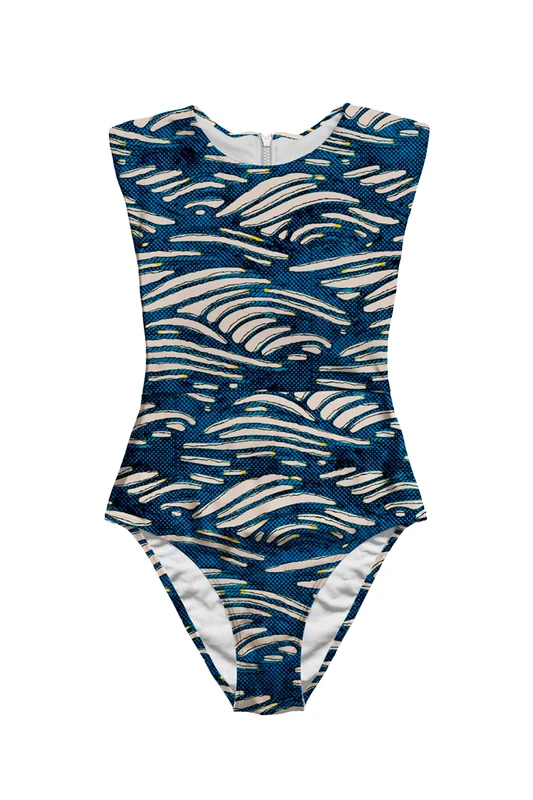 Averie Women's Alaska One Piece Swimsuit, White, XXL