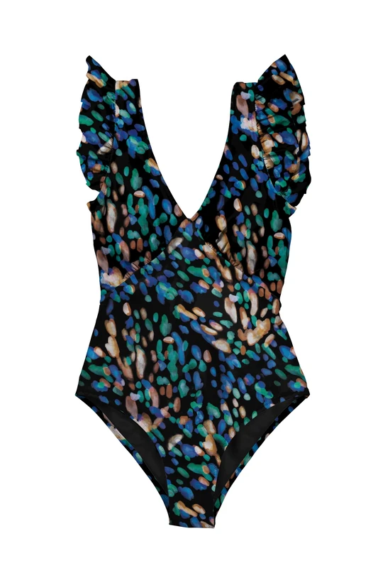 Averie Women's Nyla One Piece Swimsuit, Black, XL