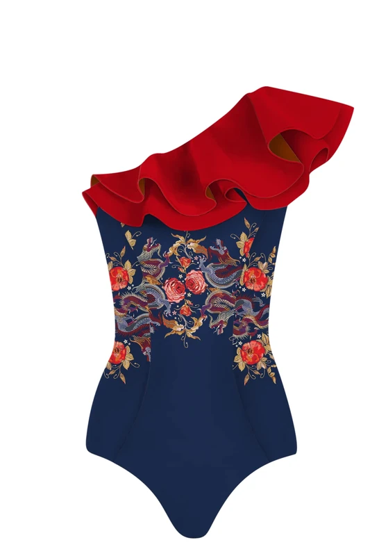 Averie Women's Avelina One Piece Swimsuit, Multi-Coloured, XXXL