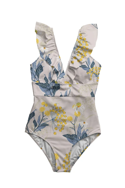 Averie Women's Briony One Piece Swimsuit, White, XXXL