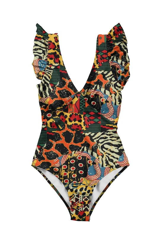 Averie Women's Harlow One Piece Swimsuit, Multi-Coloured, M