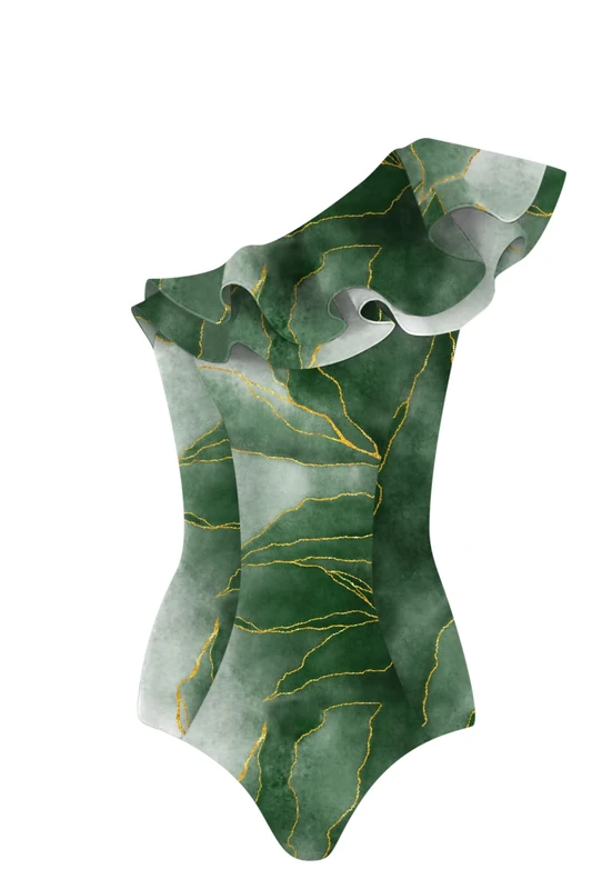 Averie Women's Jade One Piece Swimsuit, Multi-Coloured, XS