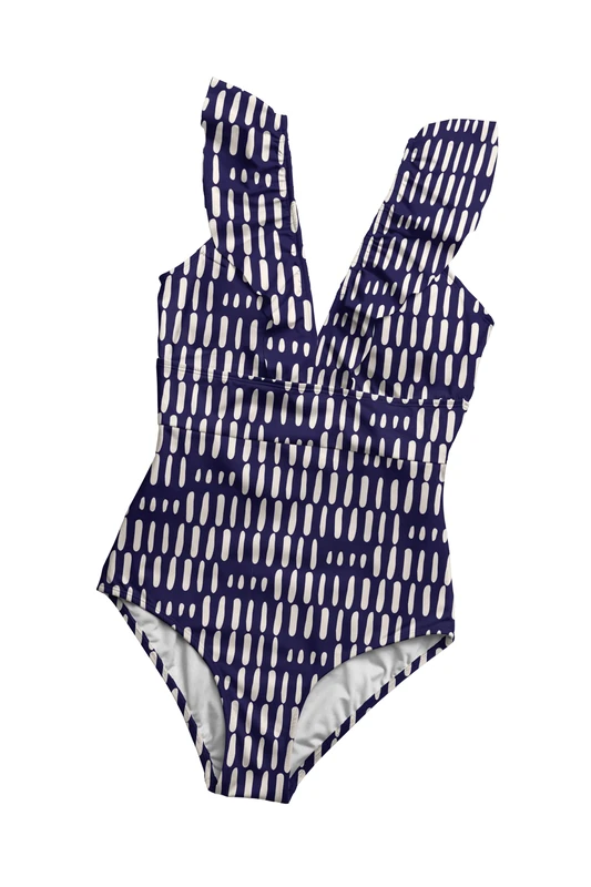 Averie Women's Amada One Piece Swimsuit, Blue, M