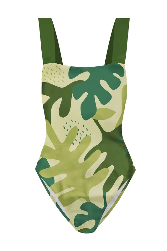 Averie Women's Andee One Piece Swimsuit, Green, XS