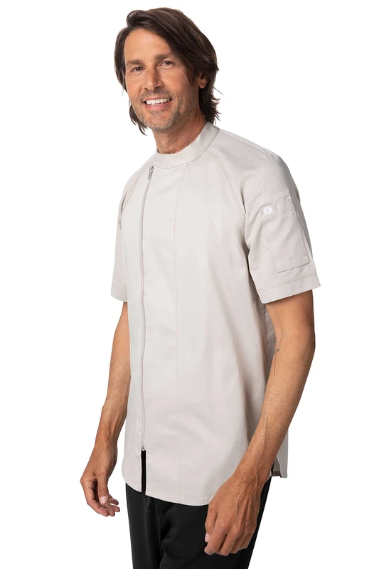 Chef Works Men's Varkala Chef Coat, Natural, XL