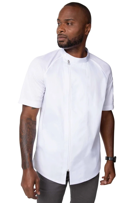Chef Works Men's Varkala Chef Coat, White, M