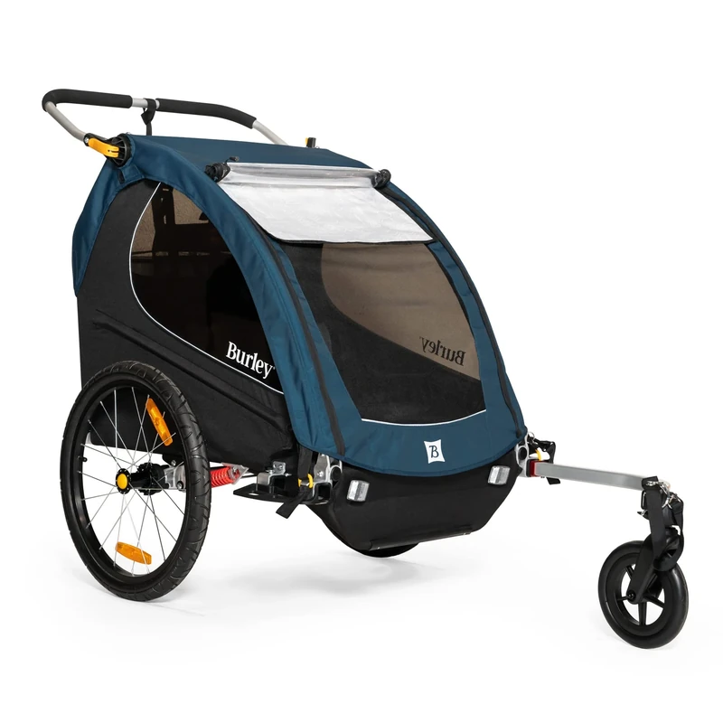 Burley Encore® X Kids Bike Trailer & Stroller, Pacific Blue, Double