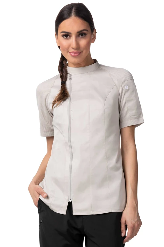 Chef Works Women's Varkala Chef Coat, Natural, Medium