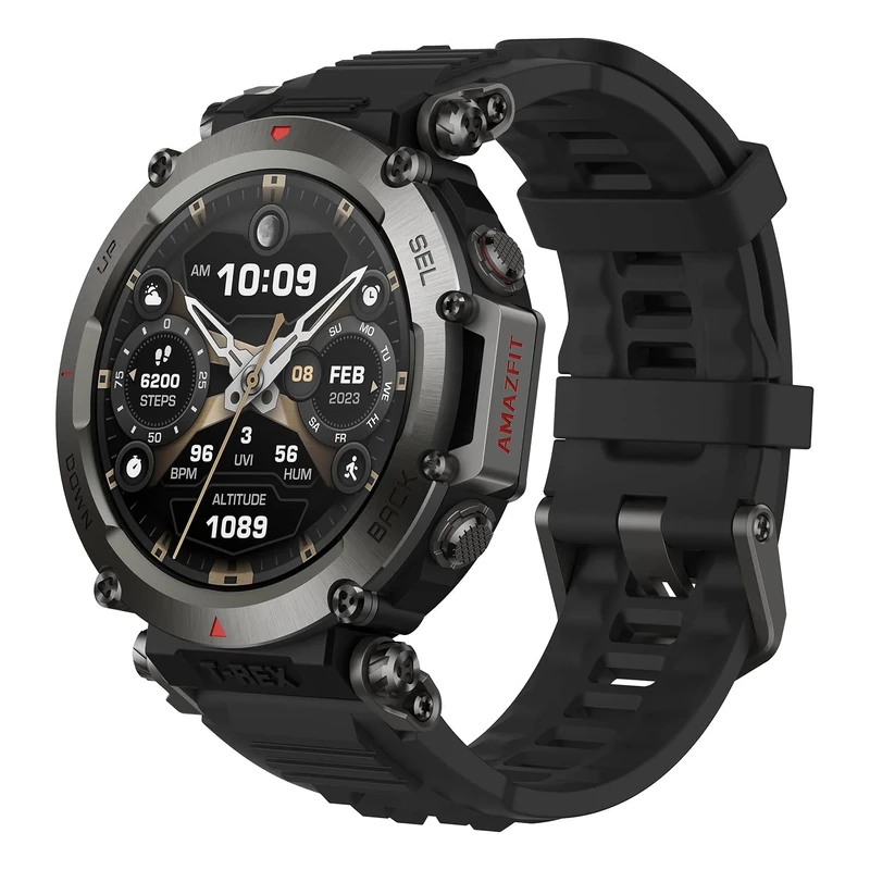 Amazfit T-Rex Ultra Smart Watch for Men, Route Import & Navigation, 6 Satellite Positioning Systems, Freediving Support & 10 ATM Waterproof, Rugged Outdoor Military-grade Smartwatch, Black