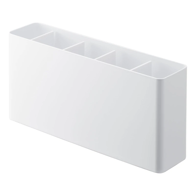 Yamazaki 8146 TOWER Kitchen Tool & Cutting Board Holder, White, Steel/ABS Resin, Minimalist Design, 30 x 6.8 x 14.3 cm (LxWxH) - Image 1