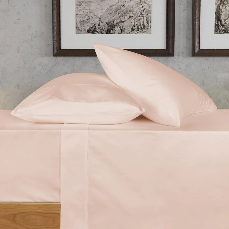 URBANHUT 100% Cotton Sheets California King Size, for Everyday Use - Blush