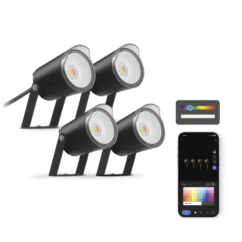 SMARTLED Outdoor Set FOCOS LED RGBIC+W KSIX 4U