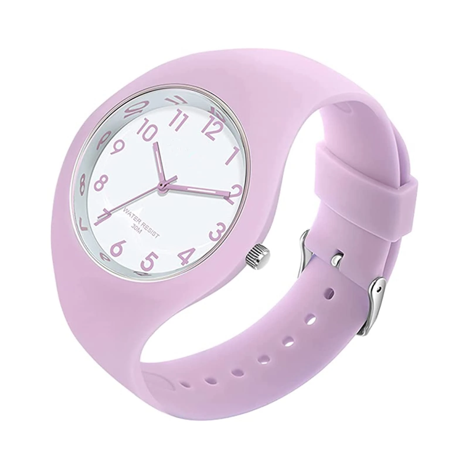 Women's Watch with Silicone Band Big Face Waterproof Sport Ladies Wrist Watch Fashion Casual Simple Quartz Analog Watches for Women Girls (Purple)