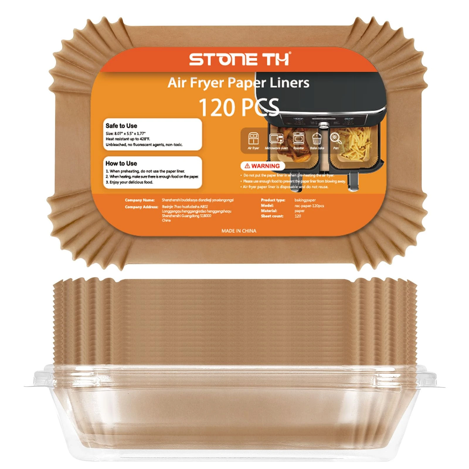 120Pcs Air Fryer Liners for Ninja Dual, Stone TH Disposable Airfryer Parchment Paper Liners Accessories Compatible with Ninja AF300UK AF400UK SL400UK AF500UK, Other Dual Zone Air Fryer