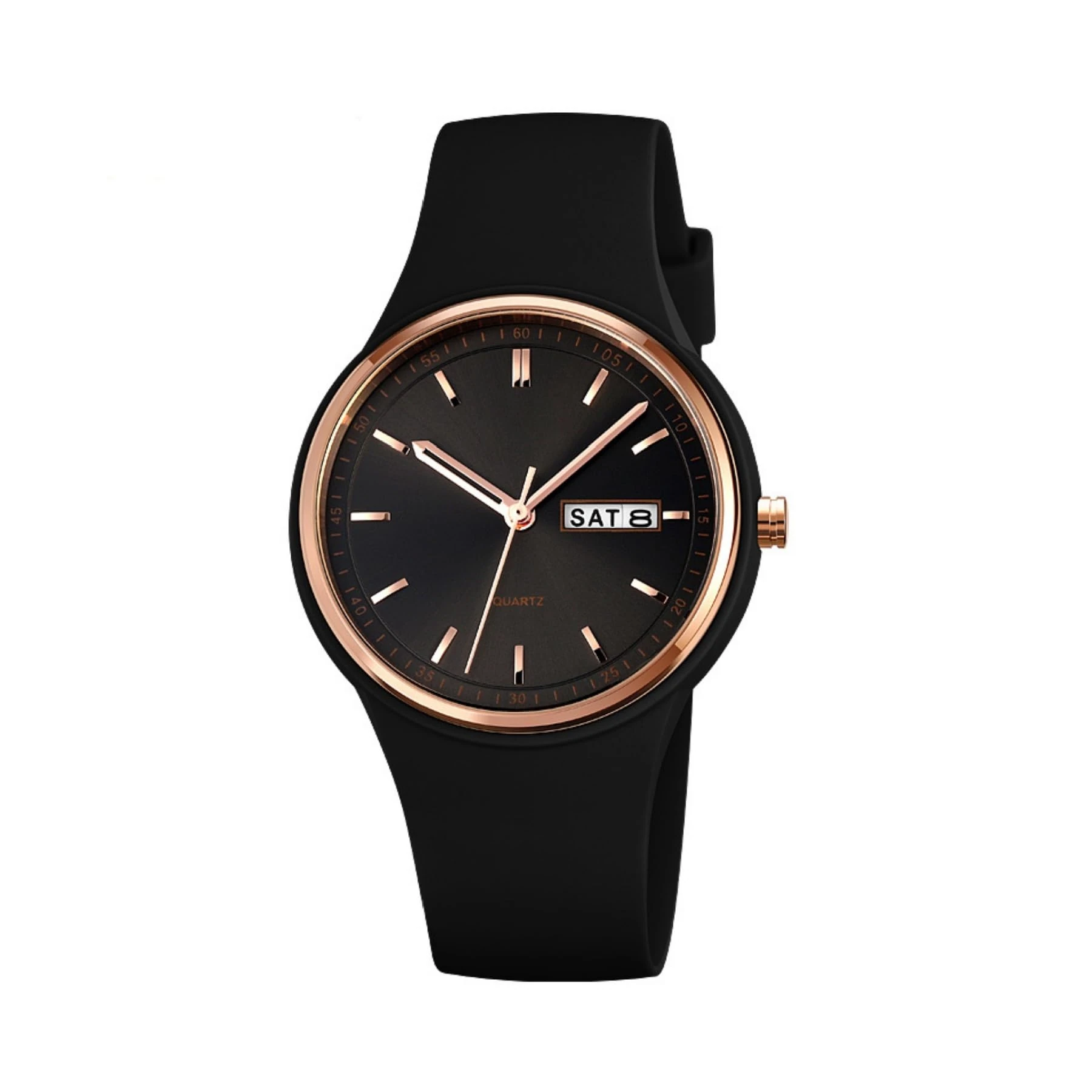 Women's Watch with Silicone Band Big Face Waterproof Sport Ladies Wrist Watch Fashion Casual Simple Quartz Analog Watches for Women Girls (2057Black)