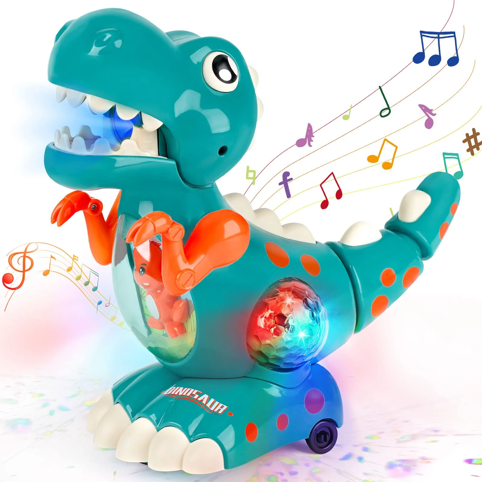 DINORUN Baby Toys Crawling Walking Dinosaur Toys With Musical Light for Boys And Girls Baby Sensory Sound Toys Toddler Birthday Gifts