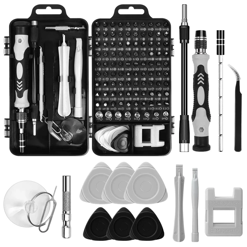 Precision Screwdrivers Set, 115 in 1 Small Magnetic PC Repair Tool Kit for iPhone Laptop MacBook iPad PC Watch PS4 PS5 Tablet Glasses Xbox Switch Consoles Controller,Mini Screwdriver Bit Set with Case