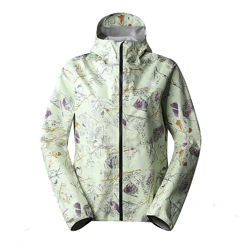 The North Face Higher Run Jacket Lime Cream Valley Floor Print XS
